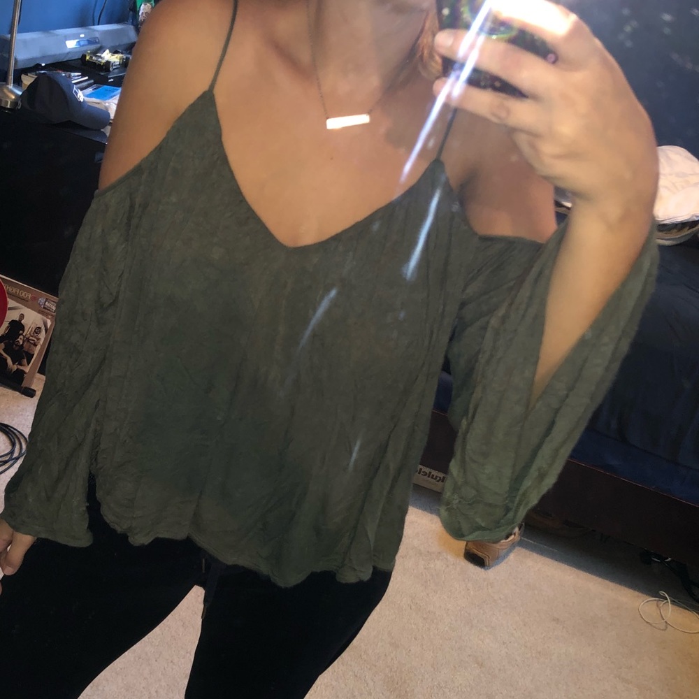 Off the shoulder top with bell sleeves